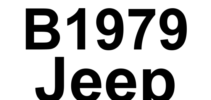 DTC B1979 Jeep - Definição em inglês: Power Liftgate Latch Cinch - Sector Switch Performance Definição em Português: Fechadura do Porta-malas Elétrico - Desempenho do Sensor do Setor