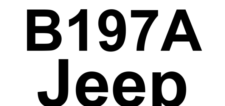 DTC B197A Jeep - Definição em inglês: Power Liftgate Latch Release - Sector Switch Performance Definição em Português: Liberação do Trinco da Tampa Traseira Elétrica - Desempenho do Sensor de Setor
