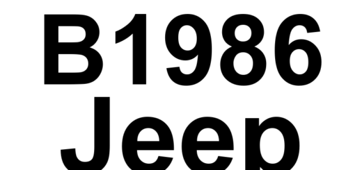 DTC B1986 Jeep - Definição em inglês: Power Liftgate Latch Control 2 Circuit Open Definição em Português: Trava do Porta-Malas Elétrico - Circuito de Controle 2 Aberto