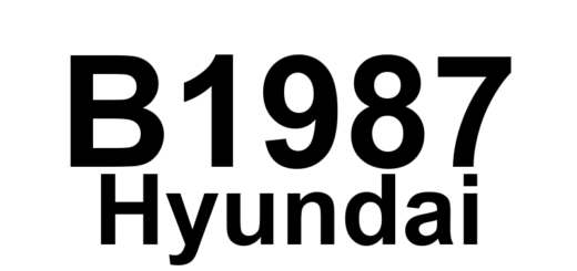 DTC B1987 Hyundai - Definição em inglês: Sub Micom Failed Definição em Português: Sub Micom - Falha detectada