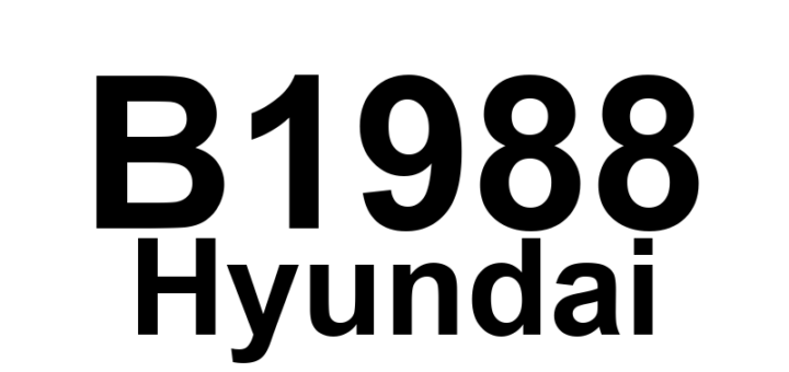 DTC B1988 Hyundai - Definição em inglês: Electric Steering Column Lock (ESCL) Failure Definição em Português: Travamento Elétrico da Coluna de Direção (ESCL) - Falha Detectada