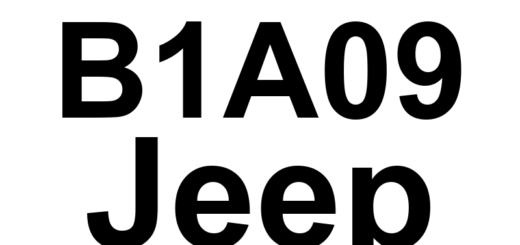 DTC B1A09 Jeep - Definição em inglês: RKE Fob 2 Performance Definição em Português: Chave Remota 2 - Desempenho Insuficiente