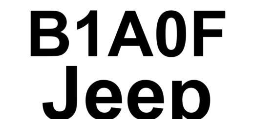 DTC B1A0F Jeep - Definição em inglês: RKE Fob 8 Performance Definição em Português: Controle Remoto RKE - Desempenho do Chaveiro 8