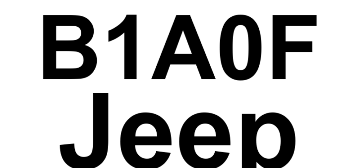DTC B1A0F Jeep - Definição em inglês: RKE Fob 8 Performance Definição em Português: Controle Remoto RKE - Desempenho do Chaveiro 8