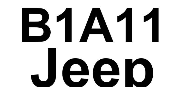 DTC B1A11 Jeep - Definição em inglês: RKE Fob 2 Battery Low Definição em Português: Controle Remoto 2 - Bateria Fraca
