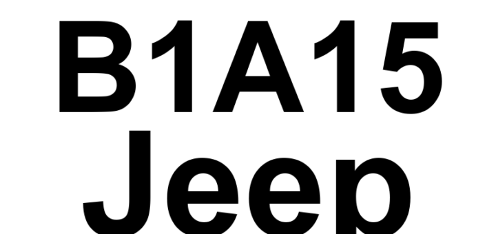 DTC B1A15 Jeep - Definição em inglês: RKE Fob 6 Battery Low Definição em Português: Controle Remoto 6 - Bateria Fraca