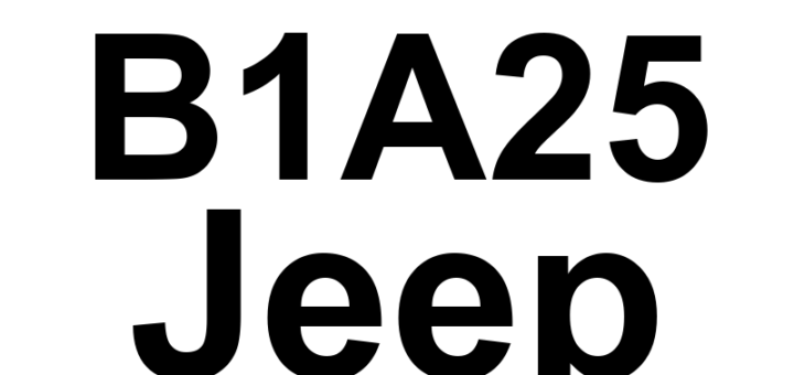 DTC B1A25 Jeep - Definição em inglês: Invalid Key Definição em Português: Chave - Inválida