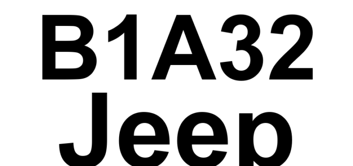 DTC B1A32 Jeep - Definição em inglês: Universal Garage Door Switch 1 Stuck Definição em Português: Interruptor do Portão de Garagem Universal 1 - Travado