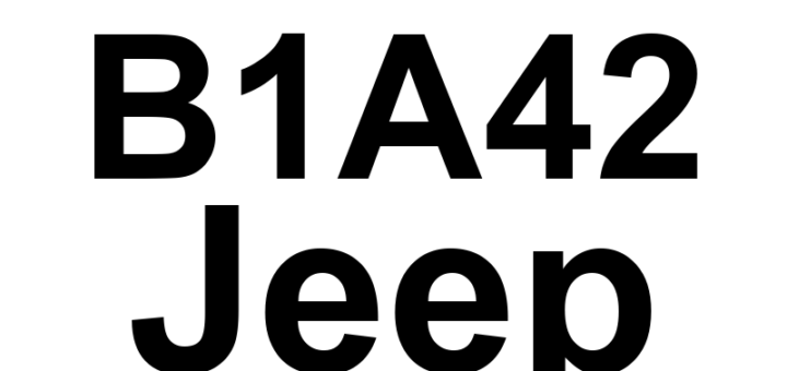 DTC B1A42 Jeep - Definição em inglês: Security Transmitter Sensor Circuit Shorted Together Definição em Português: Circuito do Sensor do Transmissor de Segurança - Curto-circuito.