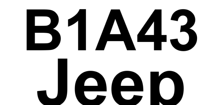 DTC B1A43 Jeep - Definição em inglês: Security Transmitter Sensor Return Circuit Low Definição em Português: Circuito de Retorno do Sensor do Transmissor de Segurança - Tensão Baixa