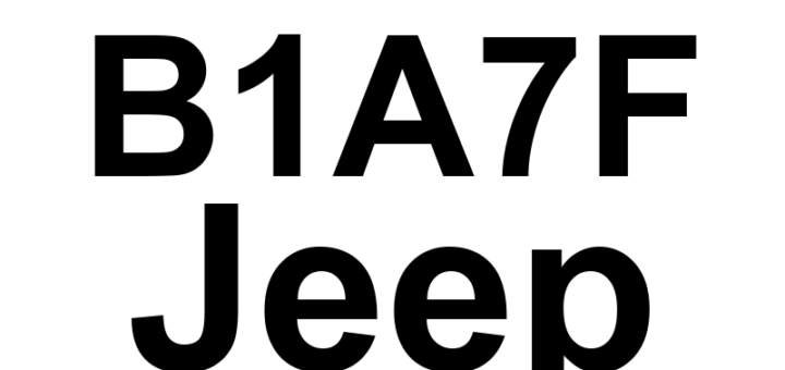 DTC B1A7F Jeep - Definição em inglês: Electronic Steering Column Lock Communication Performance (Type 1) Definição em Português: Desempenho da Comunicação do Trava Elétrica da Coluna de Direção (Tipo 1)