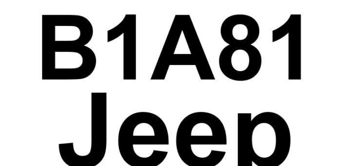 DTC B1A81 Jeep - Definição em inglês: Electronic Steering Column Lock Not Personalized Definição em Português: Travamento Eletrônico da Coluna de Direção - Não Personalizado