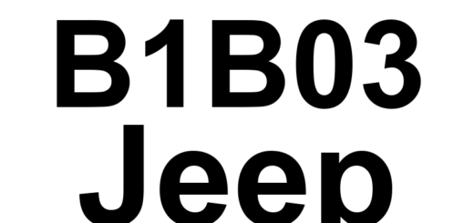 DTC B1B03 Jeep - Definição em inglês: Driver Airbag Squib 1 Circuit Shorted Together Definição em Português: Airbag do motorista - Circuito do detonador 1 em curto-circuito