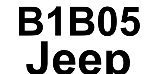 DTC B1B05 Jeep - Definição em inglês: Driver Airbag Squib 2 Circuit High Definição em Português: Airbag do motorista - Circuito do detonador 2 em alta tensão.