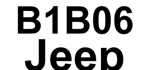 DTC B1B06 Jeep - Definição em inglês: Driver Airbag Squib 2 Circuit Open Definição em Português: Circuito do Airbag do Motorista - Aberto (Squib 2)
