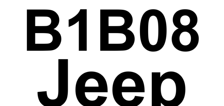 DTC B1B08 Jeep - Definição em inglês: Passenger Airbag Squib 1 Circuit Low Definição em Português: Circuito do Airbag do Passageiro - Circuito baixo (Squib 1)