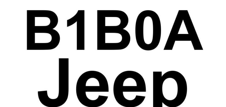 DTC B1B0A Jeep - Definição em inglês: Passenger Airbag Squib 1 Circuit Open Definição em Português: Airbag do Passageiro - Circuito do Initiador 1 Aberto