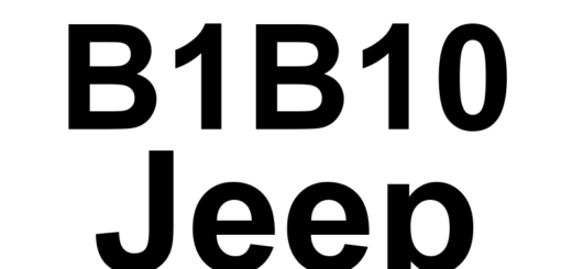 DTC B1B10 Jeep - Definição em inglês: Driver Knee Bolster Squib Circuit Low Definição em Português: Circuito do Airbag do Joelho do Motorista - Baixa Voltagem