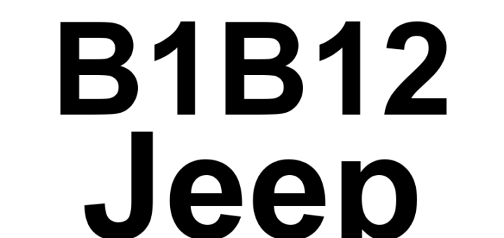 DTC B1B12 Jeep - Definição em inglês: Driver Knee Bolster Squib Circuit Open Definição em Português: Circuito do Airbag do Joelho do Motorista - Circuito Aberto