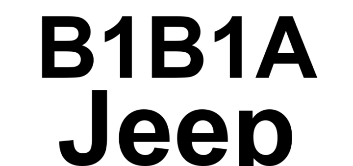 DTC B1B1A Jeep - Definição em inglês: Left Side Curtain Squib 1 Circuit Open Definição em Português: Esquiva do Airbag Cortina Lado Esquerdo - Circuito Aberto