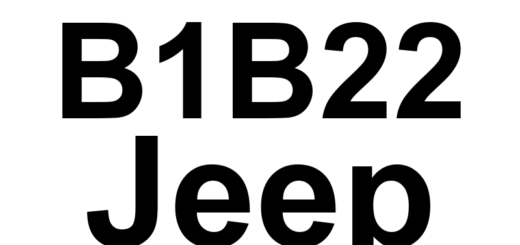 DTC B1B22 Jeep - Definição em inglês: Right Side Curtain Squib 1 Circuit Open Definição em Português: Cortina Lateral Direita - Circuito do Airbag 1 Aberto