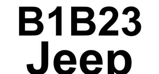 DTC B1B23 Jeep - Definição em inglês: Right Side Curtain Squib 1 Circuit Shorted Together Definição em Português: Airbag Cortina Lado Direito - Circuito Curto-circuitado (Squib 1)