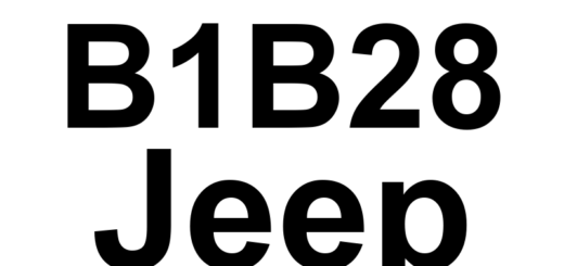 DTC B1B28 Jeep - Definição em inglês: 1st Row Driver Seat Belt Pretensioner Circuit Low Definição em Português: Circuito do Pré-tensionador do Cinto de Segurança do Motorista da 1ª Fila - Baixa Tensão