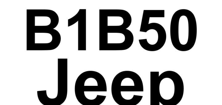 DTC B1B50 Jeep - Definição em inglês: 1st Row Driver Seatbelt Sensor Circuit Low Definição em Português: Sensor do cinto de segurança do motorista da 1ª fileira - Circuito com baixa tensão