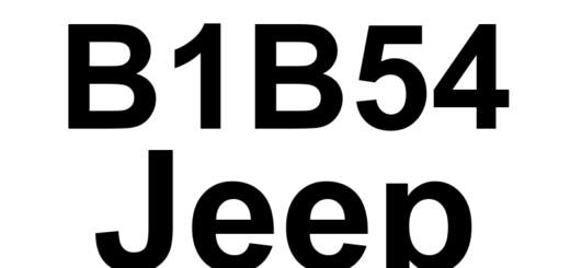 DTC B1B54 Jeep - Definição em inglês: 1st Row Passenger Seat Belt Sensor Circuit Low Definição em Português: Sensor do Cinto de Segurança do Passageiro da 1ª Fila - Circuito Baixo
