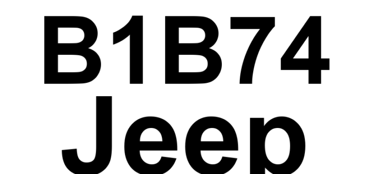 DTC B1B74 Jeep - Definição em inglês: Left Side Satellite Acceleration Sensor 3 Internal Definição em Português: Sensor de Aceleração Lateral Esquerdo 3 - Falha Interna