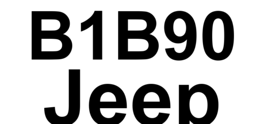 DTC B1B90 Jeep - Definição em inglês: Driver Seat Track Position Sensor Circuit Shorted Together Definição em Português: Sensor de Posição do Trilho do Banco do Motorista - Circuito em Curto-Circuito