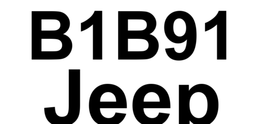 DTC B1B91 Jeep - Definição em inglês: Driver Seat Track Position Sensor Configuration Mismatch Definição em Português: Sensor de Posição do Trilho do Banco do Motorista - Incompatibilidade de Configuração