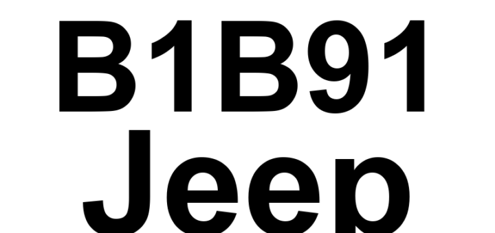 DTC B1B91 Jeep - Definição em inglês: Driver Seat Track Position Sensor Configuration Mismatch Definição em Português: Sensor de Posição do Trilho do Banco do Motorista - Incompatibilidade de Configuração