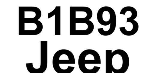 DTC B1B93 Jeep - Definição em inglês: Passenger Seat Track Position Sensor Circuit Low Definição em Português: Circuito do Sensor de Posição do Trilho do Assento do Passageiro - Baixa Tensão