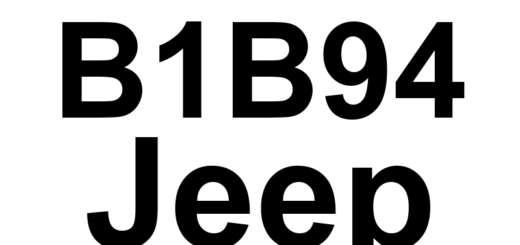 DTC B1B94 Jeep - Definição em inglês: Passenger Seat Track Position Sensor Circuit High Definição em Português: Circuito do Sensor de Posição do Trilho do Banco do Passageiro - Alta Voltagem