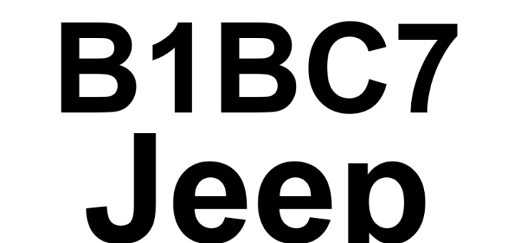 DTC B1BC7 Jeep - Definição em inglês: Deployment Data Record Full Definição em Português: Registro de Dados de Implantação - Memória Cheia