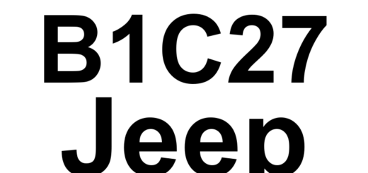 DTC B1C27 Jeep - Definição em inglês: Left Side Seat Thorax Squib 1 Low Definição em Português: Esquema da bolsa de ar lateral do assento esquerdo - Sinal baixo (Esquema 1)