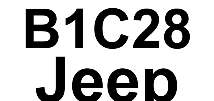 DTC B1C28 Jeep - Definição em inglês: Left Side Seat Thorax Squib 1 High Definição em Português: Airbag do Tórax do Banco Esquerdo - Tensão Alta (Detonador 1)