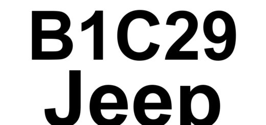DTC B1C29 Jeep - Definição em inglês: Left Side Seat Thorax Squib 1 Open Definição em Português: Squib do Tórax do Banco Lado Esquerdo 1 - Circuito Aberto