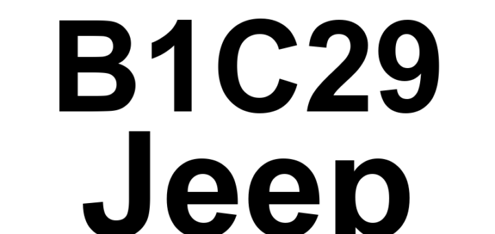DTC B1C29 Jeep - Definição em inglês: Left Side Seat Thorax Squib 1 Open Definição em Português: Squib do Tórax do Banco Lado Esquerdo 1 - Circuito Aberto