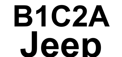 DTC B1C2A Jeep - Definição em inglês: Left Side Seat Thorax Squib 1 Shorted Together Definição em Português: Airbag lateral do assento esquerdo - Circuito em curto-circuito (Squib 1)