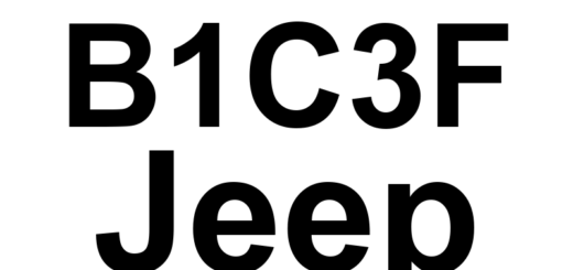 DTC B1C3F Jeep - Definição em inglês: 1st Row Driver Seat Belt Buckle Pretensioner Circuit Open Definição em Português: Circuito do pré-tensionador do fecho do cinto de segurança do motorista na 1ª fila - Aberto