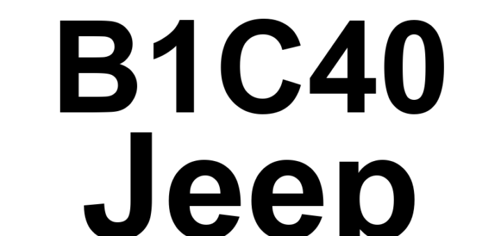 DTC B1C40 Jeep - Definição em inglês: 1st Row Driver Seat Belt Buckle Pretensioner Circuit Shorted Together Definição em Português: Circuito do Pré-Tensionador do Fecho do Cinto de Segurança do Motorista da 1ª Fila - Curto-Circuito.
