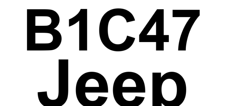 DTC B1C47 Jeep - Definição em inglês: 1st Row Passenger Retractor Tensioner Circuit Low Definição em Português: Circuito do Tensionador do Retrator do Passageiro da 1ª Fila - Baixa Tensão