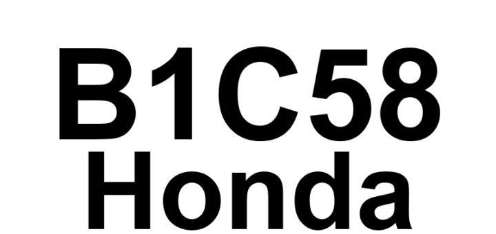 DTC B1C58 Honda - Definição em inglês: Passenger's Heater Thermistor Circuit Short Definição em Português: Circuito do Termistor do Aquecedor do Passageiro - Curto-circuito