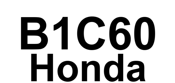 DTC B1C60 Honda - Definição em inglês: Driver's Heater Current Abnormal High Definição em Português: Corrente do aquecedor do motorista - Alta anormal
