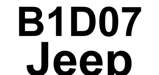 DTC B1D07 Jeep - Definição em inglês: Mirror Adjust Switch Input Circuit Stuck Definição em Português: Circuito de Entrada do Interruptor de Ajuste do Espelho - Travado