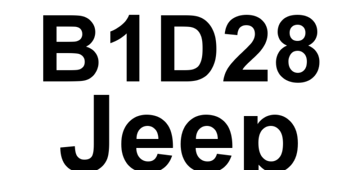 DTC B1D28 Jeep - Definição em inglês: Passenger Mirror Motor Common Control Circuit High Definição em Português: Circuito Comum de Controle do Motor do Espelho do Passageiro - Alta Voltagem