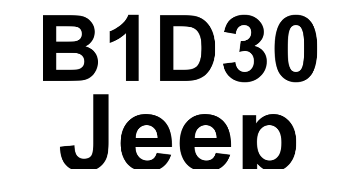 DTC B1D30 Jeep - Definição em inglês: Passenger Mirror Horizontal Motor Control Circuit High Definição em Português: Circuito de Controle do Motor Horizontal do Retrovisor do Passageiro - Tensão Alta