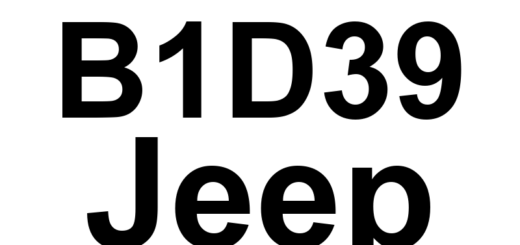 DTC B1D39 Jeep - Definição em inglês: Passenger Mirror Heater Control Circuit Open Definição em Português: Circuito de Controle do Aquecedor do Espelho do Passageiro - Circuito Aberto